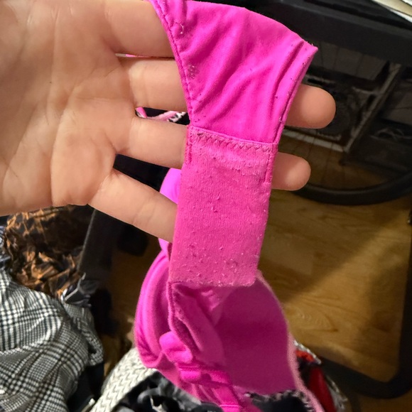 Pink Leopard Trim Women's Bra - Picture 3 of 3